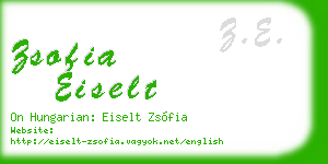 zsofia eiselt business card