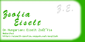 zsofia eiselt business card